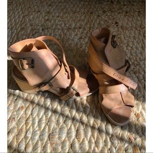 [HOLD FOR @KAETERTOT] Buckle-up Peep Toe Booties